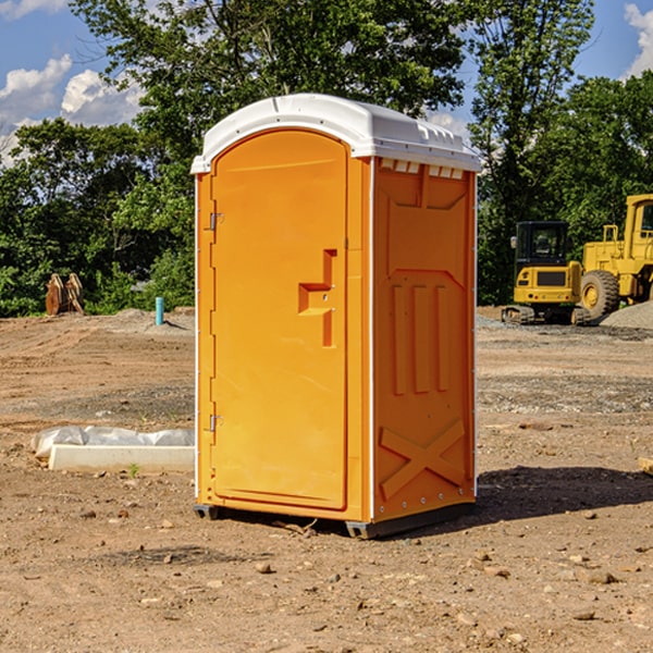 how often are the portable restrooms cleaned and serviced during a rental period in Penns Creek